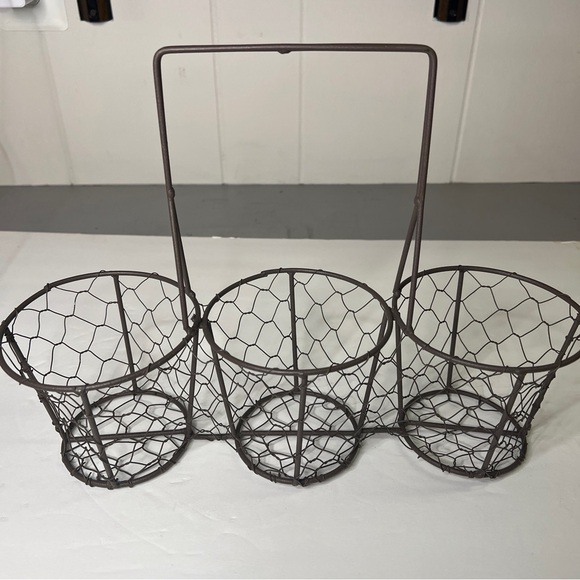 Vintage Wireware 3 Caddy Or Condiments Holder With Handle - Picture 3 of 8